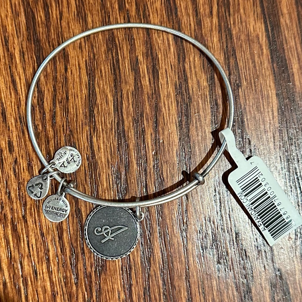 Alex and Ani Initial Expandable Wire "A" initial Bangle Bracelet, 2.5